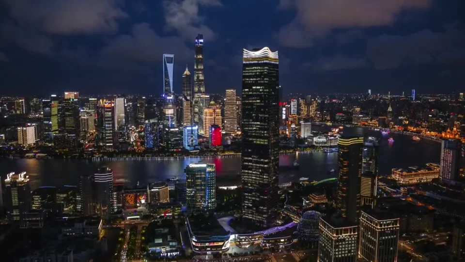 Video still: Shanghai skyline at night
